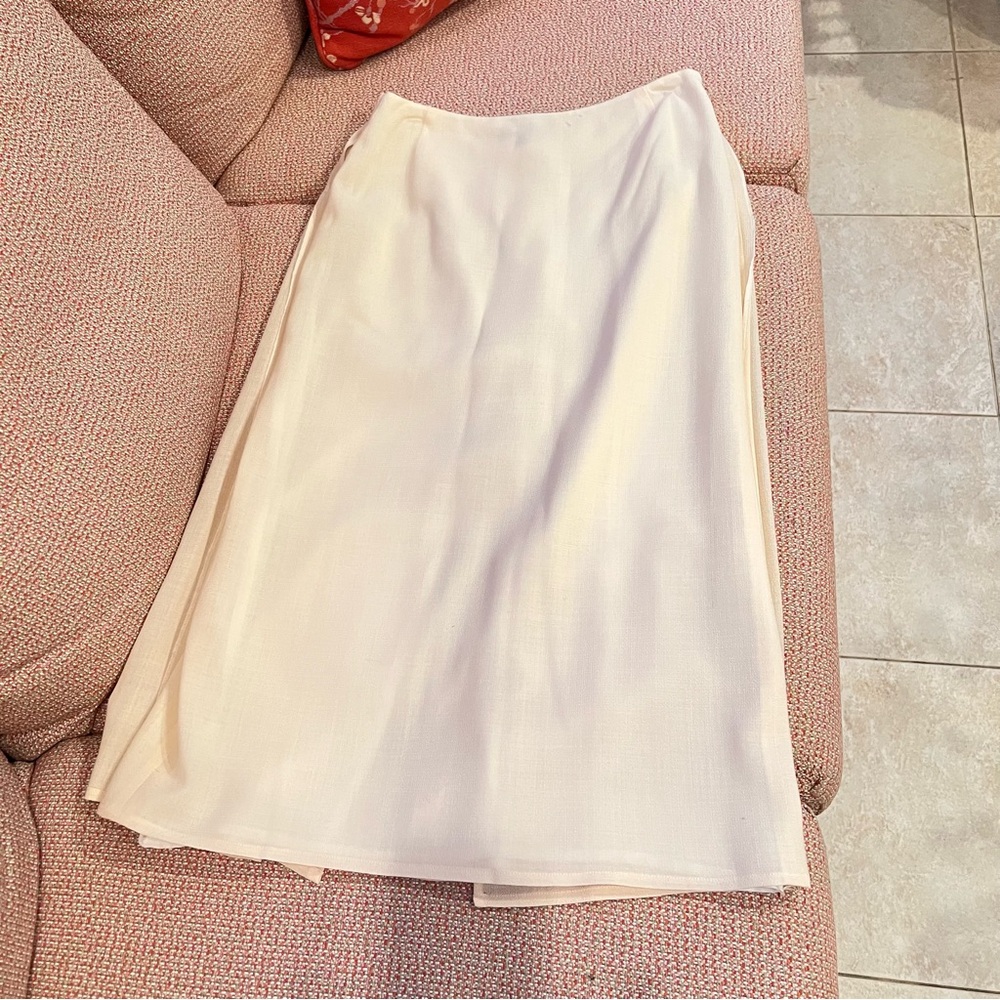 Anne Klein Cream A-Line Skirt